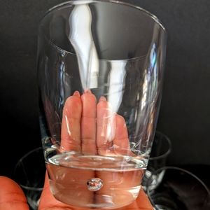 Luigi Bormioli Rocco Luna clear blown glass 12oz double highball‎ glass set 2